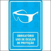 Obrigatório uso de óculos de proteção